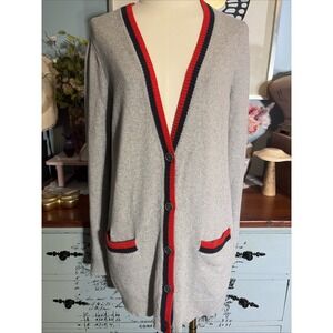 1901 Pima Cotton Merino Wool Blend American Cardigan Varsity Sz XS. Oversized.